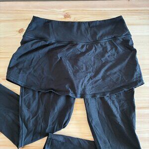 Athleta Skirt Leggings | Size Large / L | Black | Skirted Tights